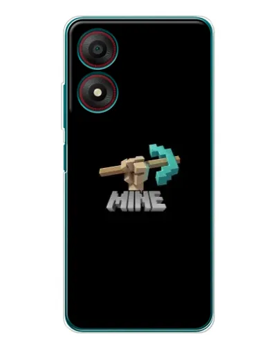 Чехол для ZTE Blade A34 с картинкой «Алмазная кирка»