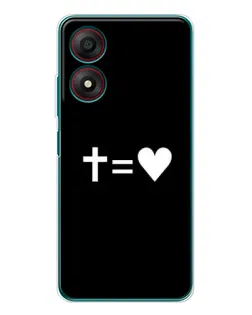 Чехол для ZTE Blade A34 с картинкой «Крест и Сердце» Чехол для ZTE Blade A34 с картинкой «Крест и Сердце»