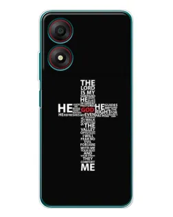 Чехол для ZTE Blade A34 с картинкой «Текстовый крест» Чехол для ZTE Blade A34 с картинкой «Текстовый крест»