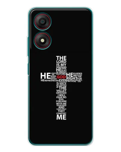 Чехол для ZTE Blade A34 с картинкой «Текстовый крест» Чехол для ZTE Blade A34 с картинкой «Текстовый крест»