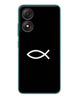 Чехол для ZTE Blade A34 с картинкой «Символ рыбы Jesus» Чехол для ZTE Blade A34 с картинкой «Символ рыбы Jesus»