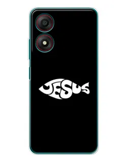 Чехол для ZTE Blade A34 с картинкой «Рыба Jesus» Чехол для ZTE Blade A34 с картинкой «Рыба Jesus»
