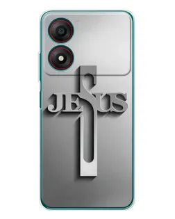 Чехол для ZTE Blade A34 с картинкой «Металлический крест Jesus» Чехол для ZTE Blade A34 с картинкой «Металлический крест Jesus»