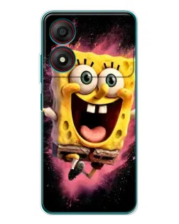 Чохол для ZTE Blade A34 з картинкою «Вибуховий Спанч Боб»