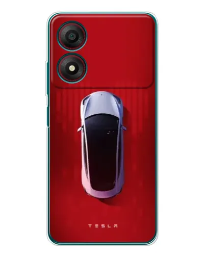 Чехол для ZTE Blade A34 с картинкой «Tesla Top View»