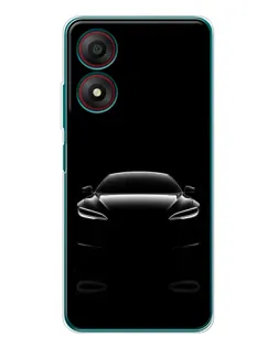 Чехол для ZTE Blade A34 с картинкой «Силуэт Tesla Night»