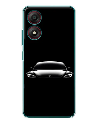 Чехол для ZTE Blade A34 с картинкой «Фары Tesla Night»