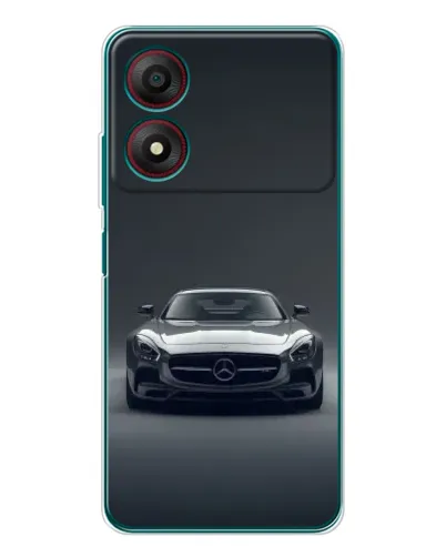 Чехол для ZTE Blade A34 с картинкой «Mercedes на черном»