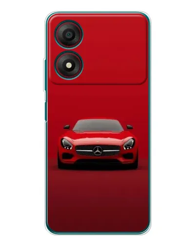 Чехол для ZTE Blade A34 с картинкой «Красный Mercedes AMG»