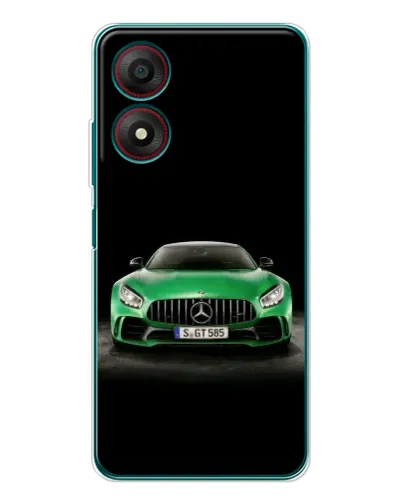 Чехол для ZTE Blade A34 с картинкой «Mercedes — неоновый лого»