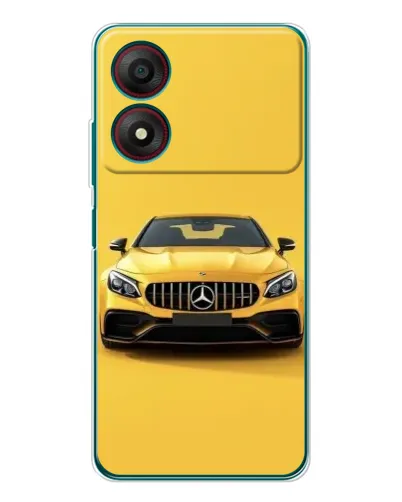 Чехол для ZTE Blade A34 с картинкой «Желтый Mercedes GT»