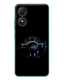 Чехол для ZTE Blade A34 с картинкой «Салон Audi — руль»