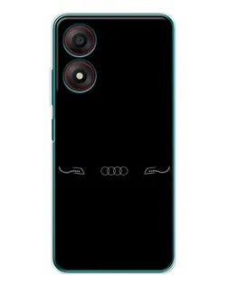 Чехол для ZTE Blade A34 с картинкой «Audi — световой подпись»