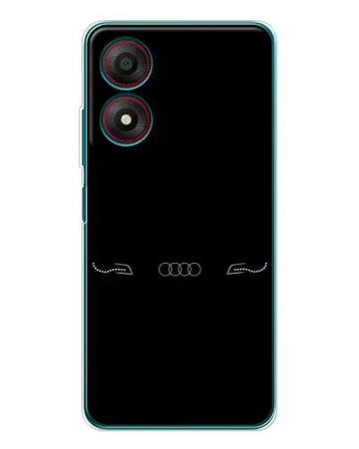 Чехол для ZTE Blade A34 с картинкой «Audi — световой подпись»