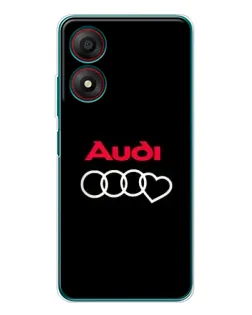 Чехол для ZTE Blade A34 с картинкой «Логотип Audi Heart»