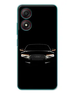 Чехол для ZTE Blade A34 с картинкой «Audi — ночной контур»