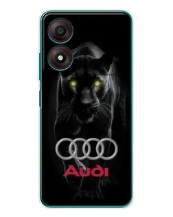 Чехол для ZTE Blade A34 с картинкой «Пантера и Audi»
