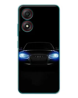 Чехол для ZTE Blade A34 с картинкой «Audi в неоне»