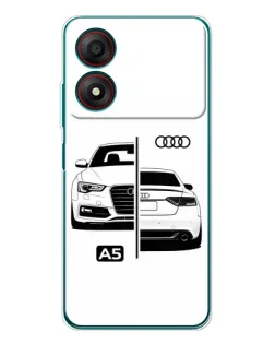 Чехол для ZTE Blade A34 с картинкой «Audi — контрастный дизайн»
