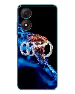 Чехол для ZTE Blade A34 с картинкой «Энергия лого Audi»