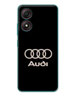 Чехол для ZTE Blade A34 с картинкой «Audi — золотой логотип»