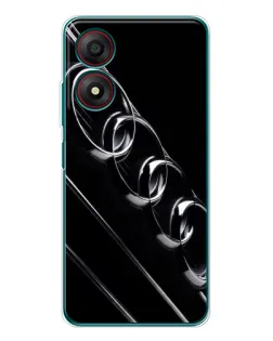 Чехол для ZTE Blade A34 с картинкой «Audi — абстрактные кольца»