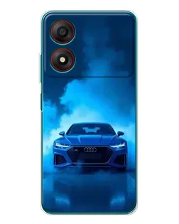 Чехол для ZTE Blade A34 с картинкой «Audi — голубая энергия»