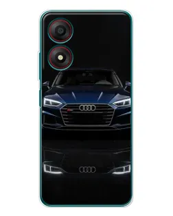 Чехол для ZTE Blade A34 с картинкой «Audi — ночное отражение»
