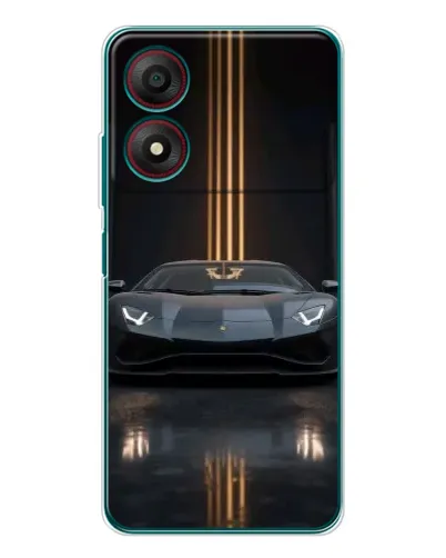 Чехол для ZTE Blade A34 с картинкой «Lamborghini золотые линии»