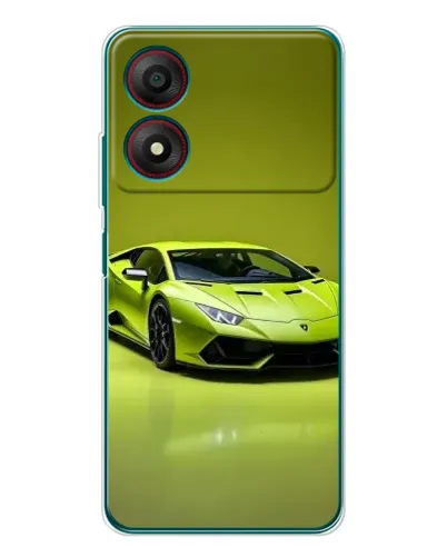 Чехол для ZTE Blade A34 с картинкой «Салатовый Lamborghini Huracan»