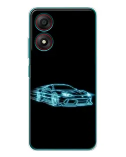 Чехол для ZTE Blade A34 с картинкой «Неоновый контур Lamborghini» Чехол для ZTE Blade A34 с картинкой «Неоновый контур Lamborghini»