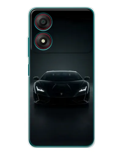 Чехол для ZTE Blade A34 с картинкой «Черный Lamborghini Aventador»