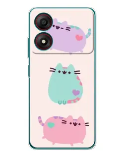 Чехол для ZTE Blade A34 с картинкой «Pusheen трио» Чехол для ZTE Blade A34 с картинкой «Pusheen трио»