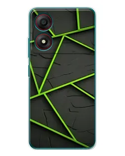 Чехол для ZTE Blade A34 с картинкой «Зеленые геометрические линии» Чехол для ZTE Blade A34 с картинкой «Зеленые геометрические линии»