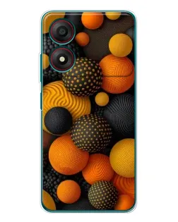 Чехол для ZTE Blade A34 с картинкой «Объемные оранжевые сферы» Чехол для ZTE Blade A34 с картинкой «Объемные оранжевые сферы»