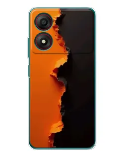 Чехол для ZTE Blade A34 с картинкой «Оранжевый разлом» Чехол для ZTE Blade A34 с картинкой «Оранжевый разлом»