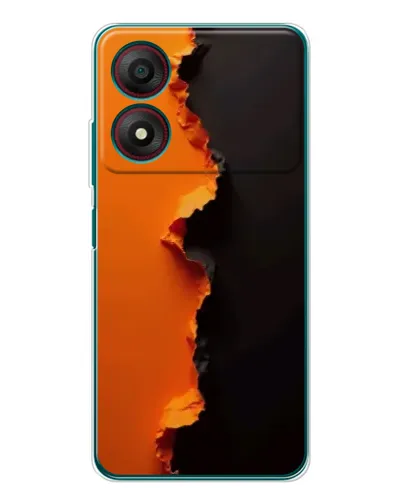 Чохол для ZTE Blade A34 з картинкою «Помаранчевий розлом» Чохол для ZTE Blade A34 з картинкою «Помаранчевий розлом»