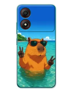 Чохол для ZTE Blade A34 з картинкою «Морська капібара» Чохол для ZTE Blade A34 з картинкою «Морська капібара»