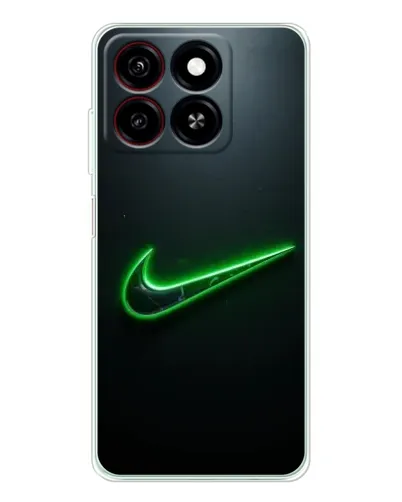 Чехол для ZTE Blade A35 с картинкой «Неоновый контур Nike»