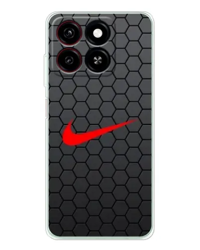 Чехол для ZTE Blade A35 с картинкой «Nike — карбоновая сетка»