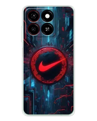Чехол для ZTE Blade A35 с картинкой «Техногенный стиль Nike»