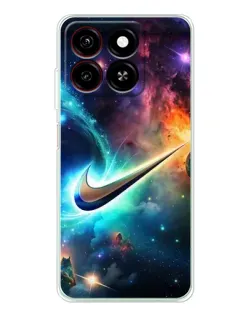 Чехол для ZTE Blade A35 с картинкой «Космический Nike Swoosh»