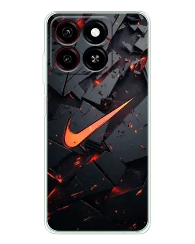 Чехол для ZTE Blade A35 с картинкой «Nike — эффект разломов»