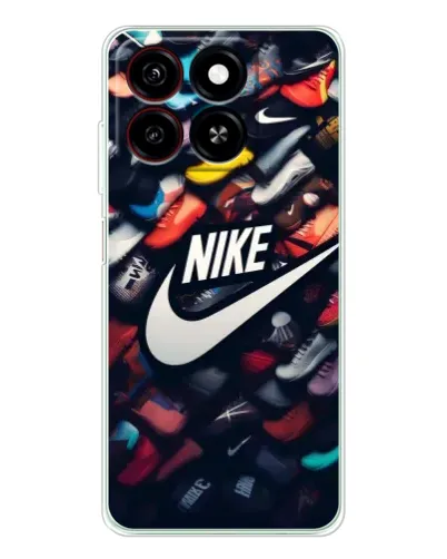 Чехол для ZTE Blade A35 с картинкой «Коллекция кроссовок Nike»
