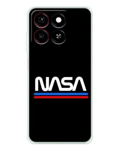 Чехол для ZTE Blade A35 с картинкой «NASA — классика Red Blue»