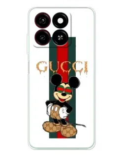 Чехол для ZTE Blade A35 с картинкой «Микки Маус Gucci — полосы»