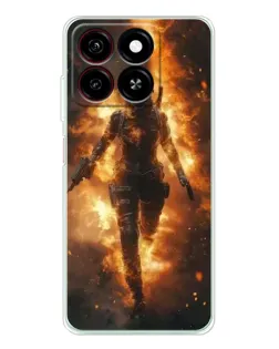 Чохол для ZTE Blade A35 з картинкою «BMW — швидкість у дощі»