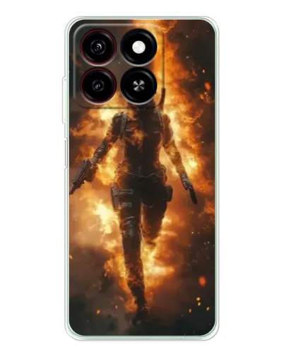 Чохол для ZTE Blade A35 з картинкою «BMW — швидкість у дощі»