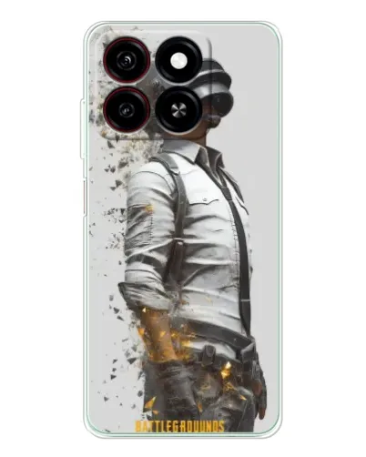 Чохол для ZTE Blade A35 з картинкою «PUBG — боєць у пилу»