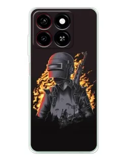 Чохол для ZTE Blade A35 з картинкою «PUBG — вогняний силует»